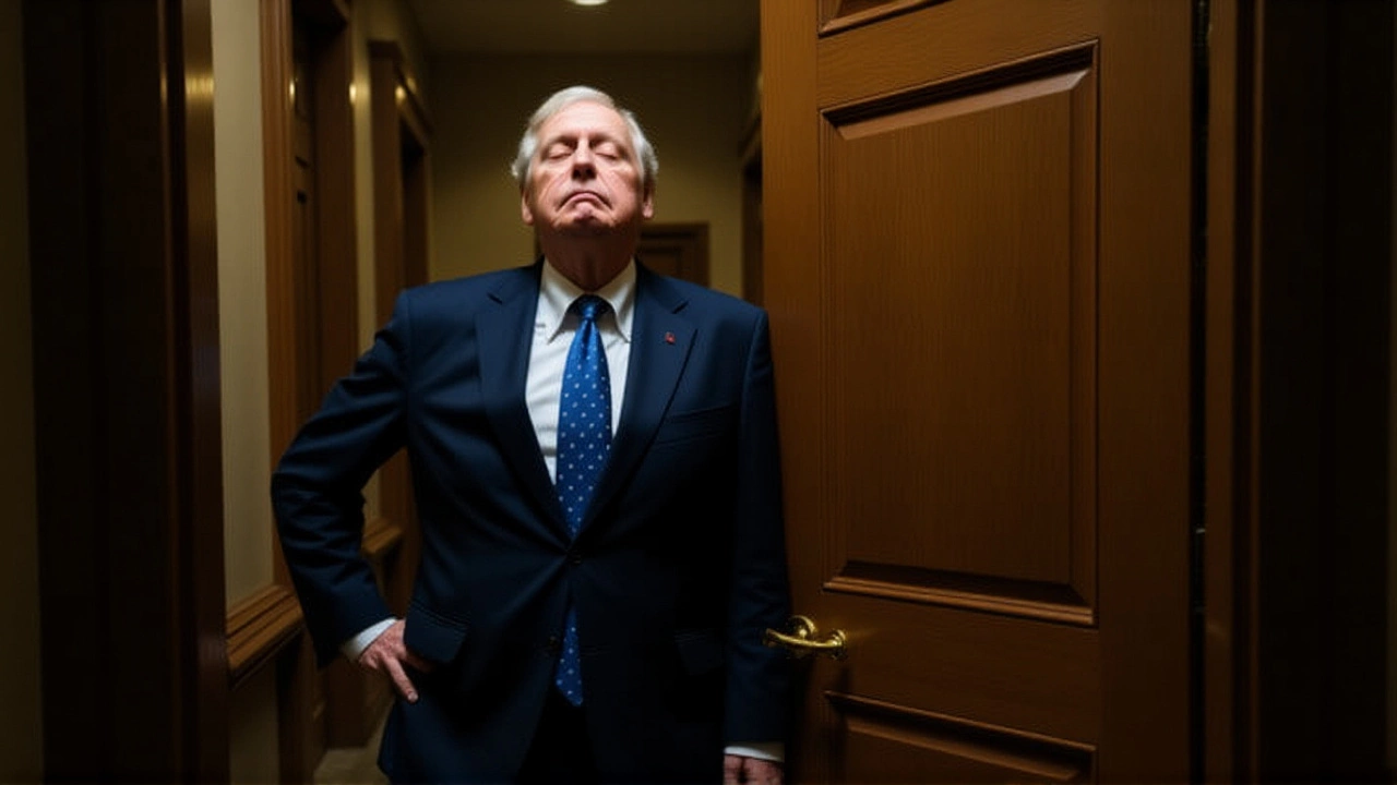Sen. Mitch McConnell Falls in Capitol Hallway Amid Shutdown Vote